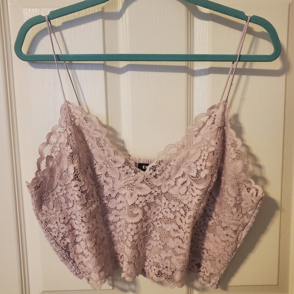Express Smocked Lace Bralette